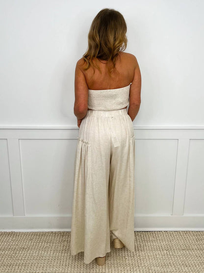 Tube Top And High-rise Wide Leg Set