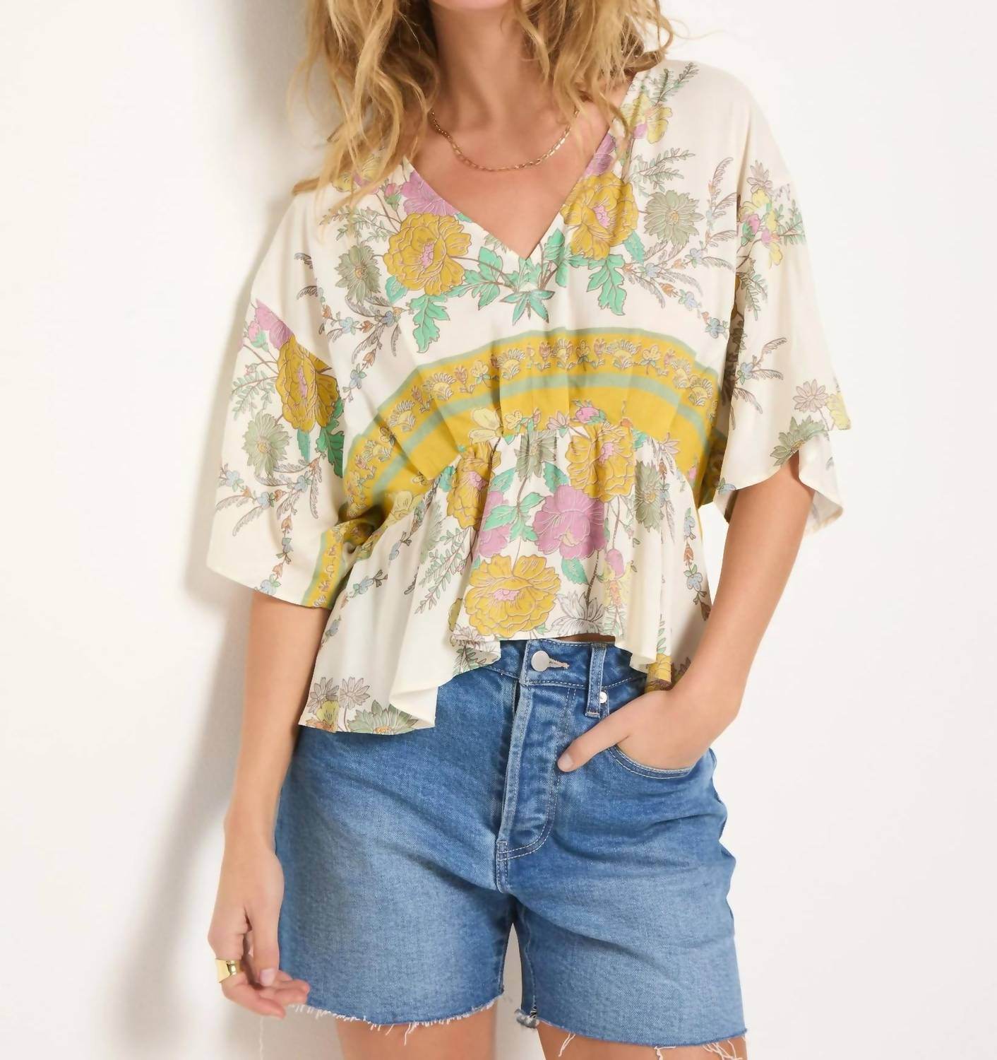 Seventy Eight and Sunny - Printed Skysail Blouse - Rack Hunt