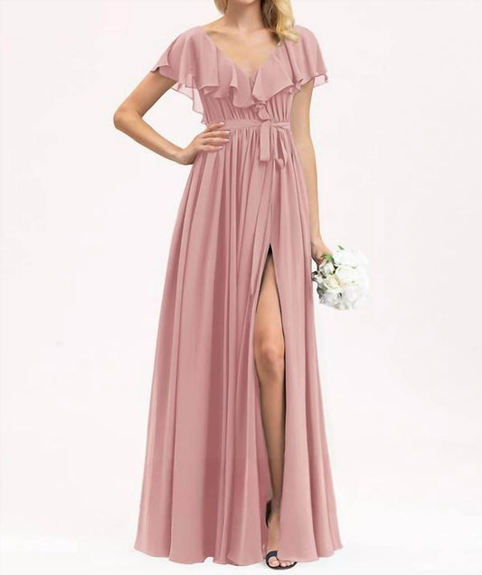 JJ's House - A-line Vneck Bridesmaid Dress - Rack Hunt -