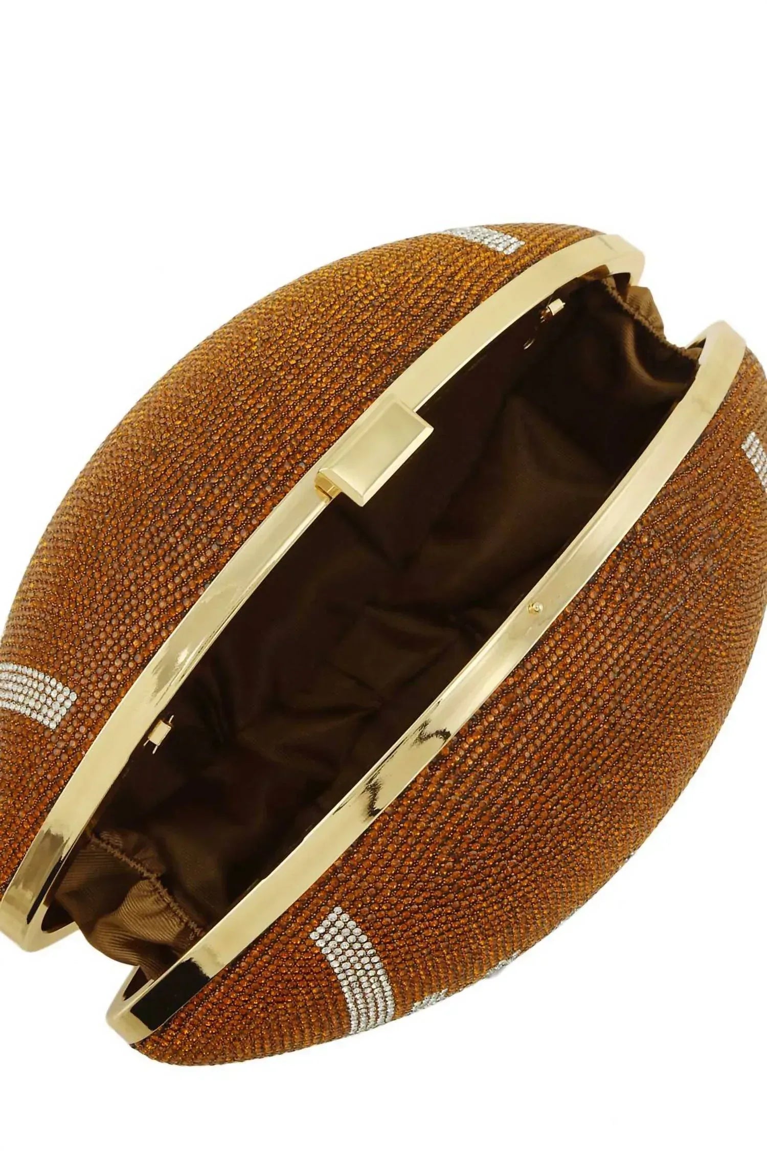 ANB Fashion - Women's Rhinestone Football Clutch Bag - Rack Hunt