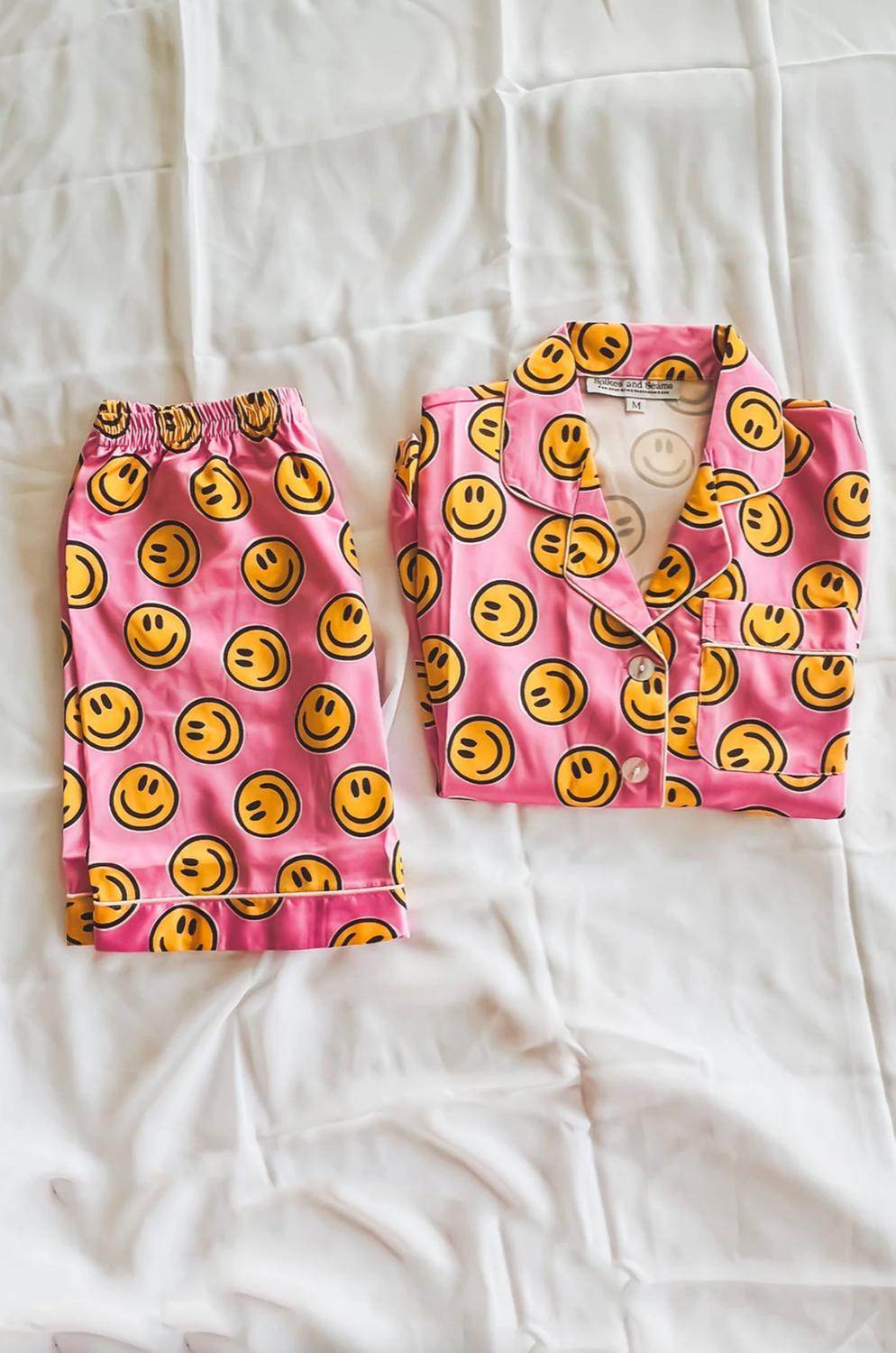 Spikes and Seams - Smiley Face Pajamas Set - Rack Hunt -