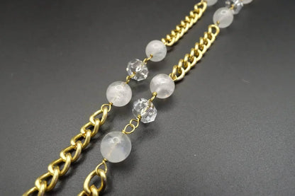 StandAwt - Moonstone X Clear Quartz Sunglasses Chain - Rack Hunt