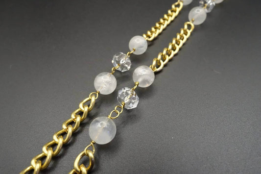 StandAwt - Moonstone X Clear Quartz Sunglasses Chain - Rack Hunt -
