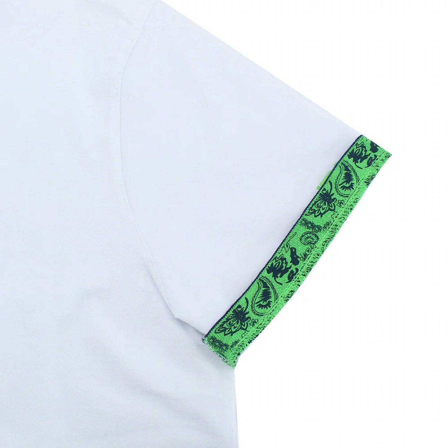 Double Sided Paisley Print Collar Polo