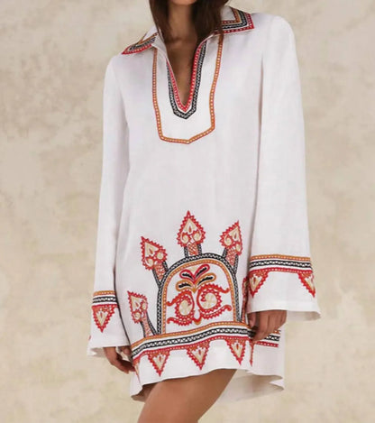 Fortela - Embroidered Short Dress - Rack Hunt