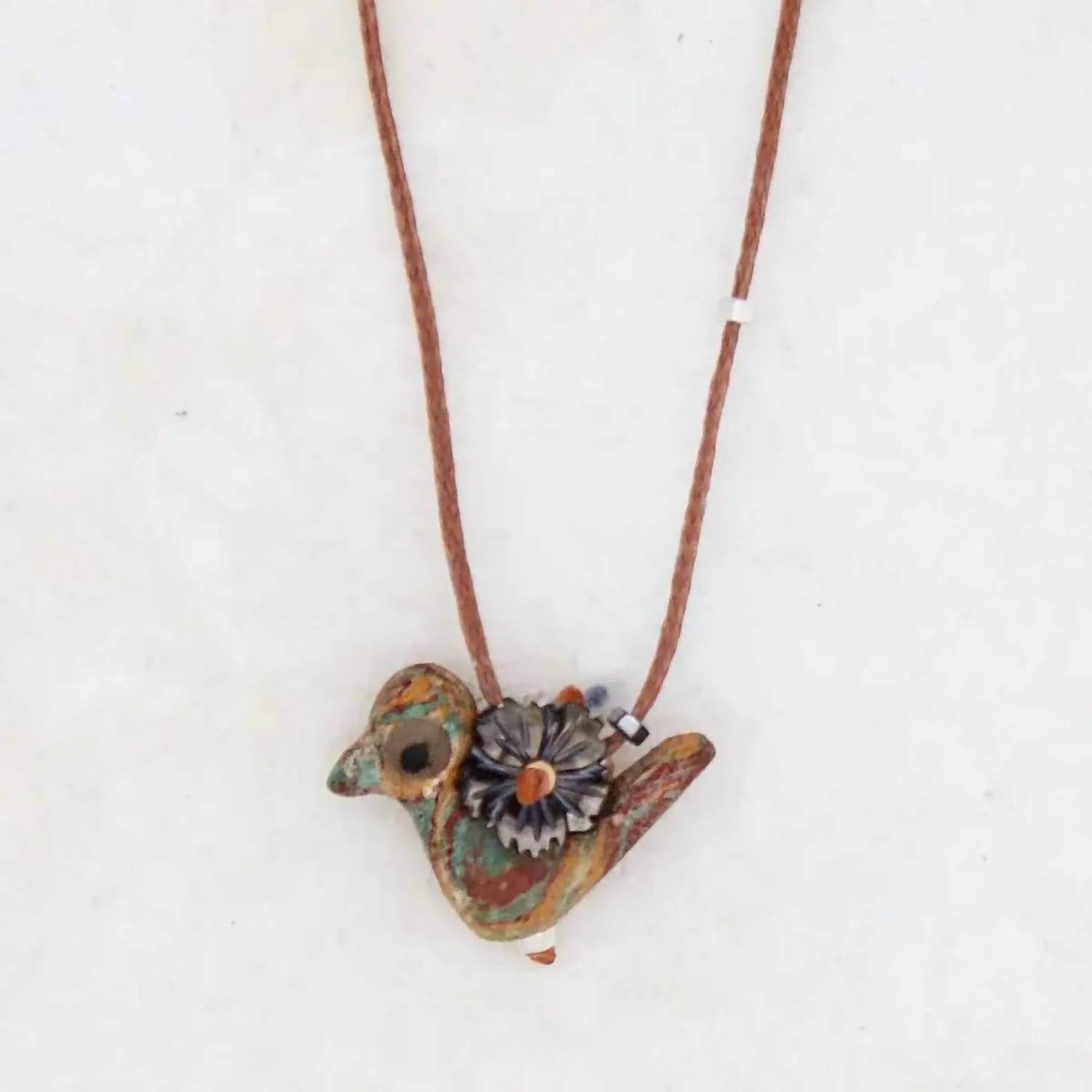 River Song - Carved Stone Bird Necklace - Rack Hunt -