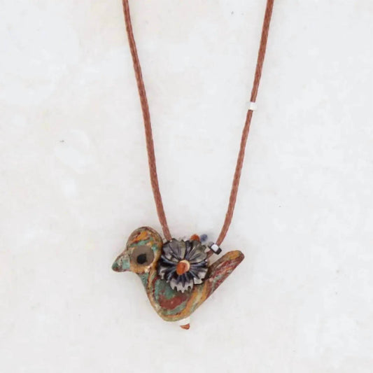 River Song - Carved Stone Bird Necklace - Rack Hunt -