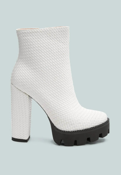 London Rag - Women's Moleski Textured Block Heeled Boots - Rack Hunt