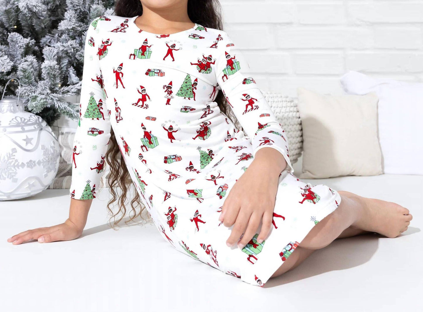 Elf On The Shelf Bamboo Long Sleeve Dress