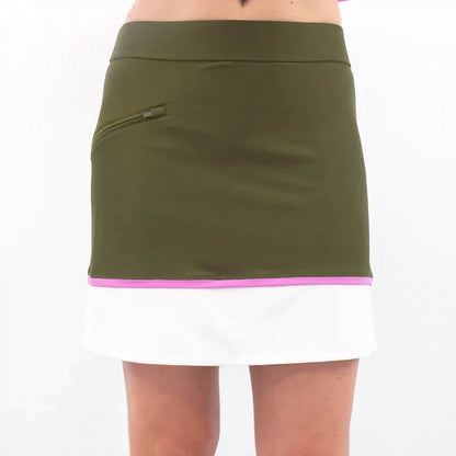 Contrast Banded Skort