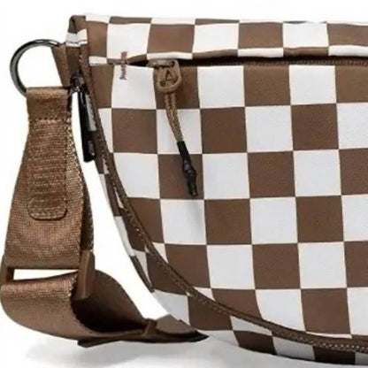 The Lyrical Spirit - Women's Checkered Nylon Fanny Pack Sling Bags - Rack Hunt