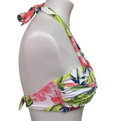 Women's Floral Bandeau Removeable Strap Bikini Top