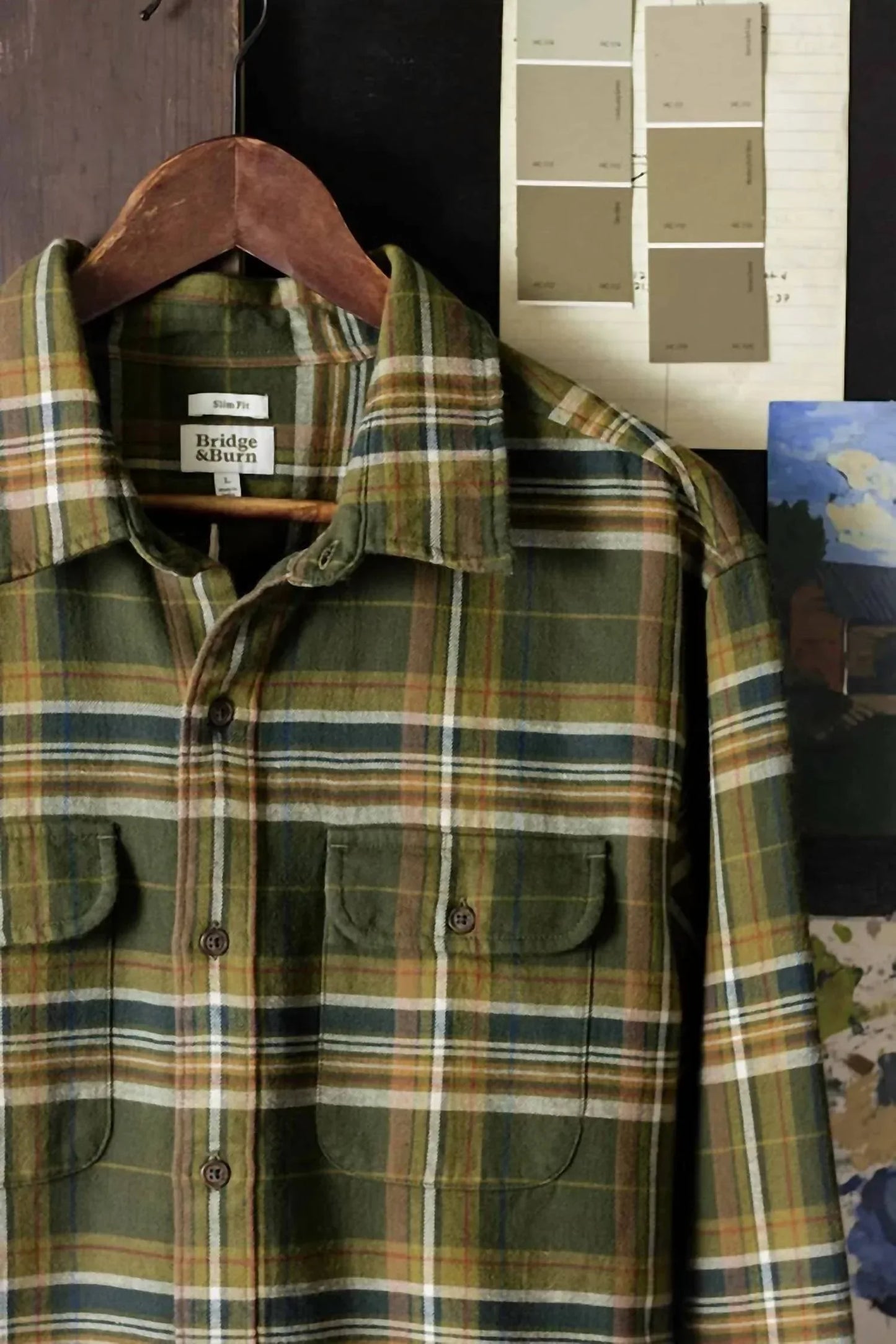 Bridge & Burn - Cole Slim Fit Brushed Cotton Shirt - Rack Hunt