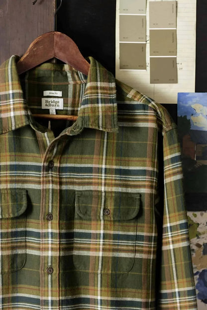 Bridge & Burn - Cole Slim Fit Brushed Cotton Shirt - Rack Hunt