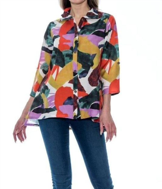 Wire Collar Button Down Shirt