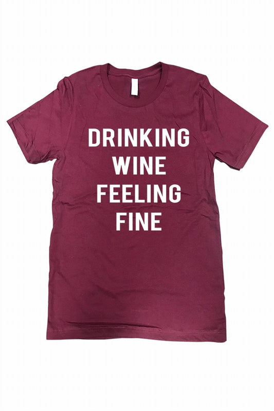 Urban Outfitters - Women's Drinking Wine Feeling Fine Tee - Rack Hunt -