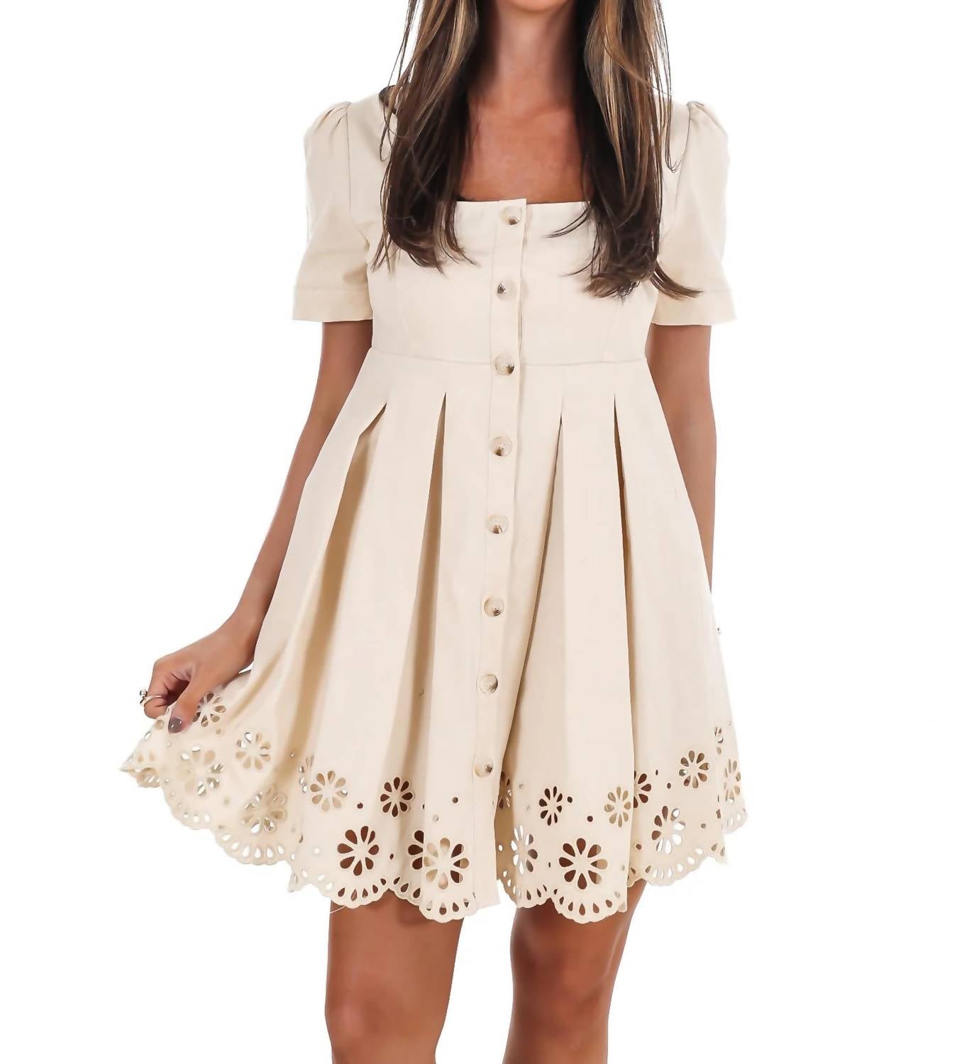 Women's Met Your Match Eyelet Mini Dress