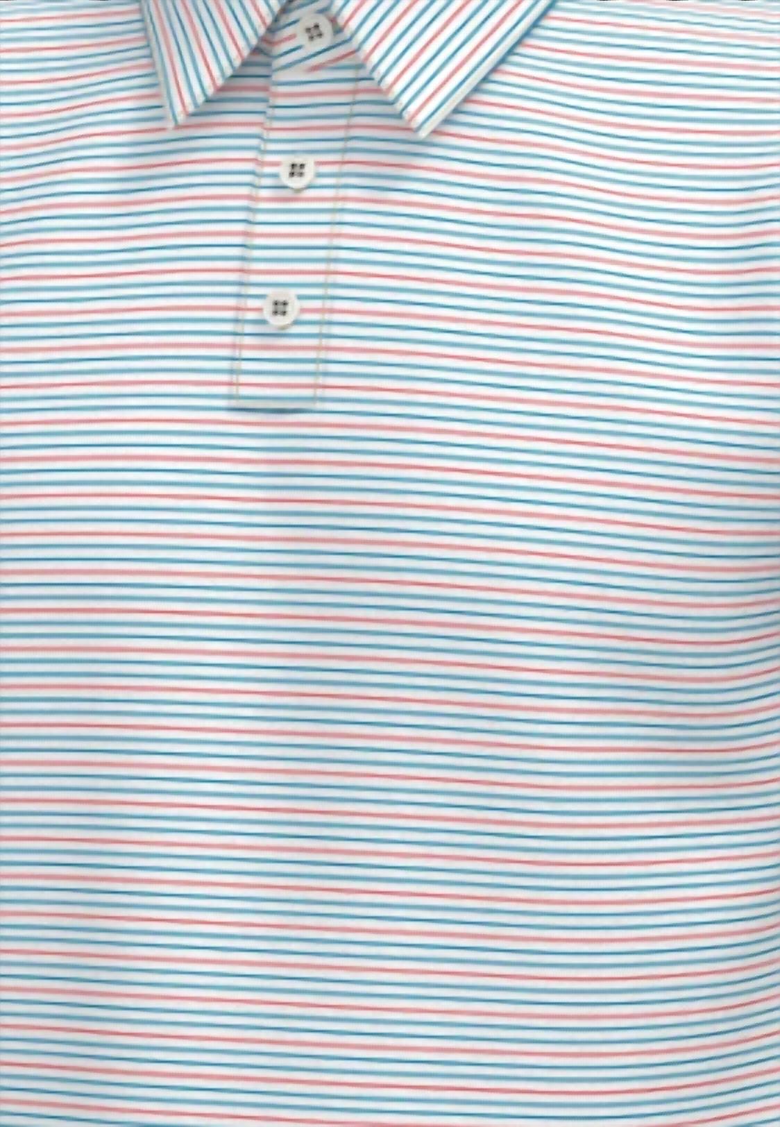 Men's Bayside Stripe Performance Polo