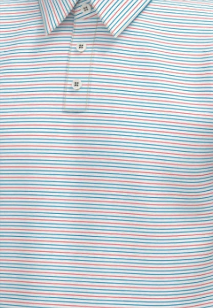 Men's Bayside Stripe Performance Polo
