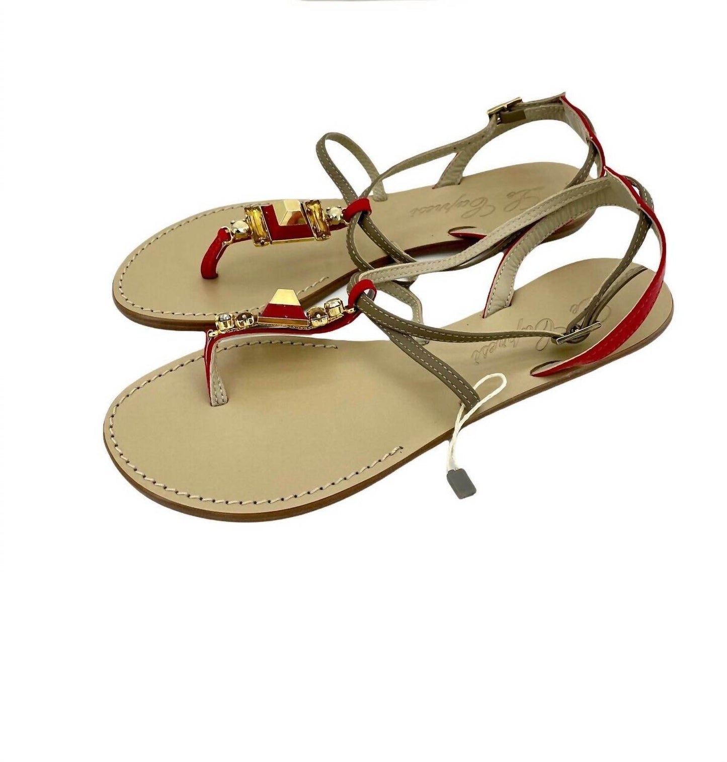 Le Capresi - Women's Jeweled Crystal Rhinestones Sandals - Rack Hunt -