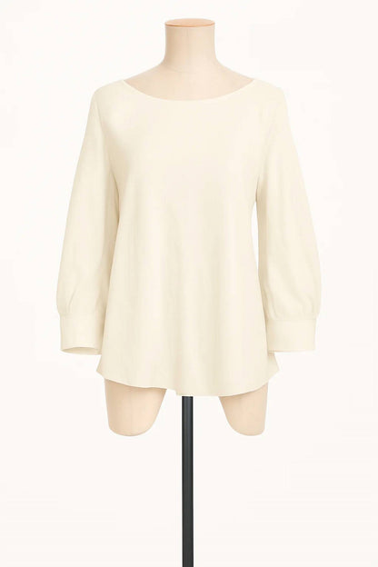 Women's Cuffed Long Sleeve Silk Shirt