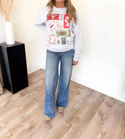 Chaudoin Creations - Angel Merry Bright Matchbox Sweatshirt - Rack Hunt