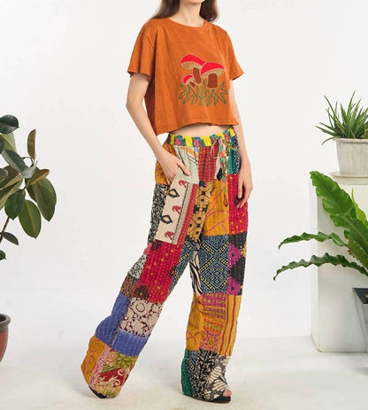 Cotton Wide Leg Pants