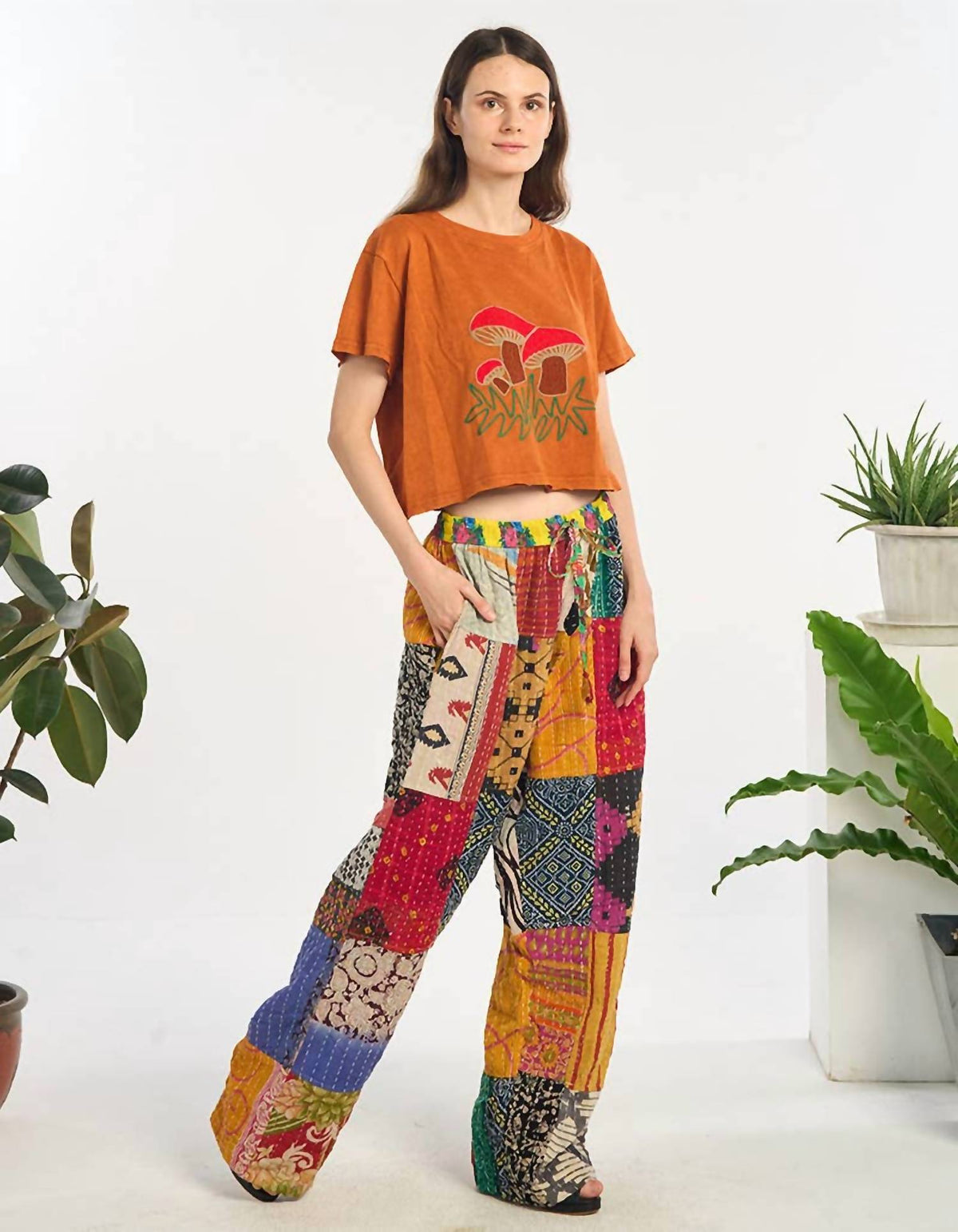 Cotton Wide Leg Pants