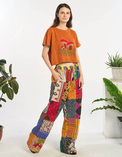Cotton Wide Leg Pants