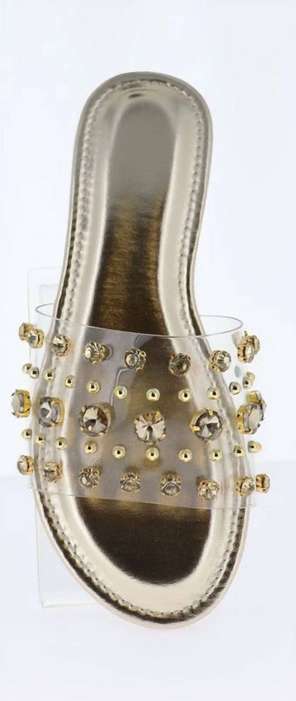 Women's Jewel Rhinestone Flat Sandal