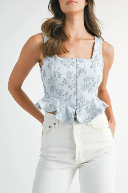 VEDA - Nova Floral Peplum Top - Rack Hunt