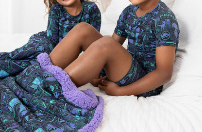 Kid's Jurassic Park Tracker Bamboo Blanket