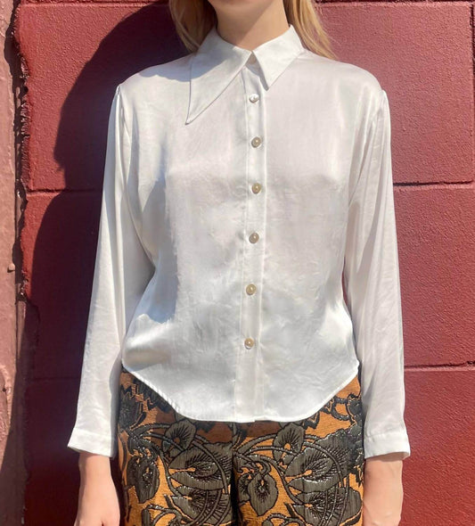 Rose Velvet - Jojo Japanese Charmeuse Blouse - Rack Hunt