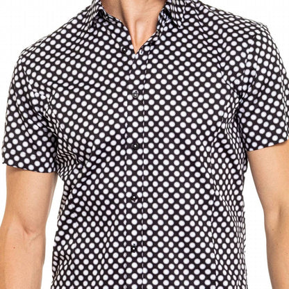 Push Button Short Sleeve Button Down Shirt