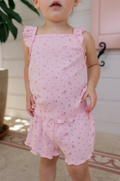 Pointelle Tank Short Set