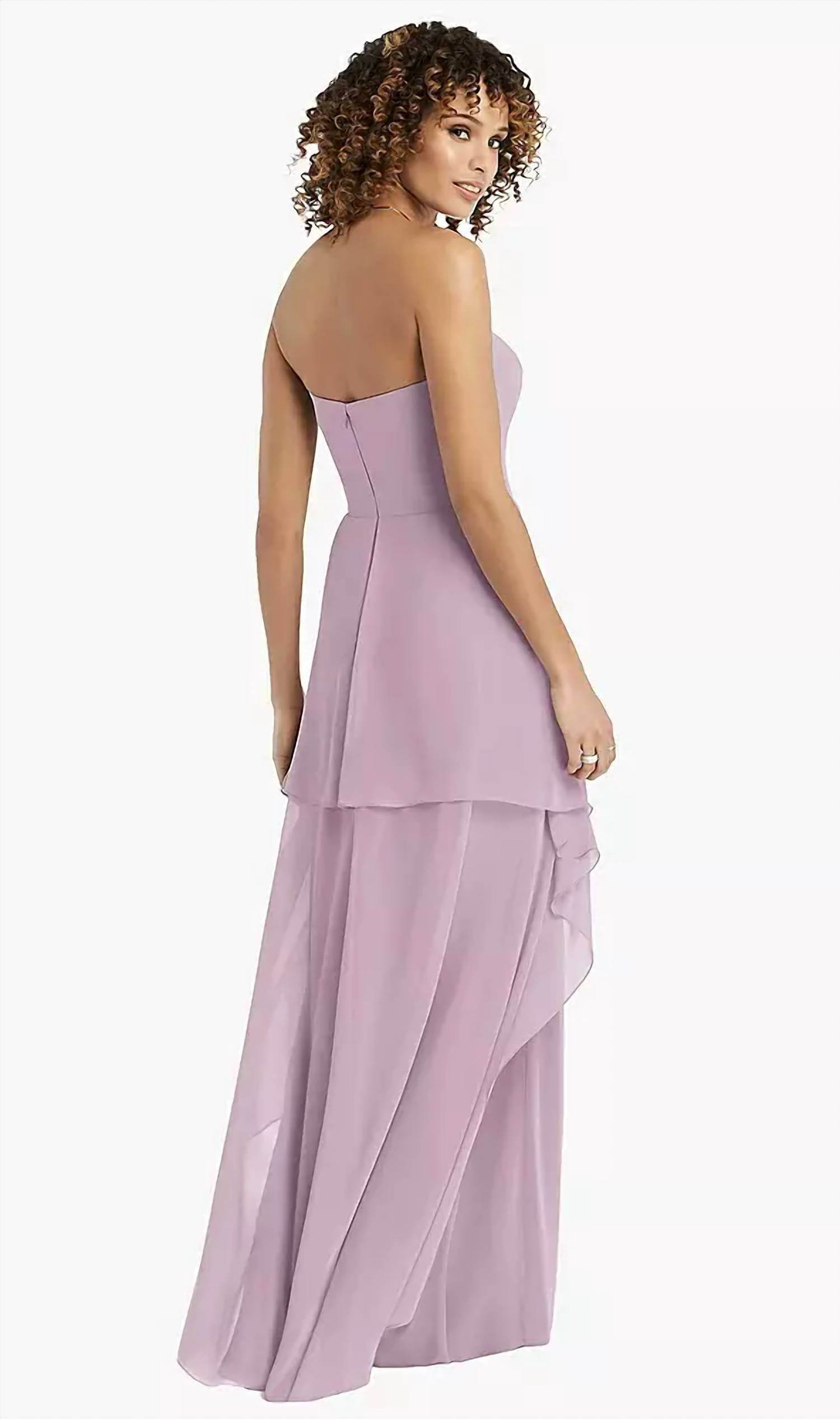 Dessy - Lux Strapless Chiffon Dress - Rack Hunt -