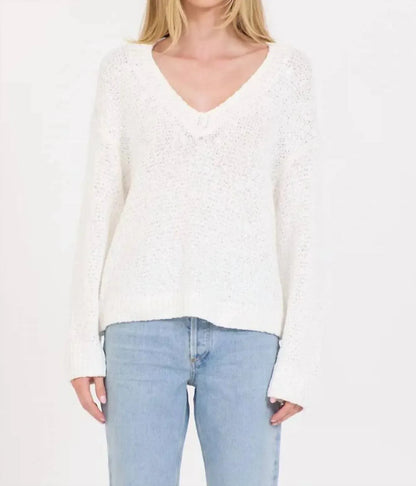 One Grey Day - Linnea Vneck Pullover - Rack Hunt