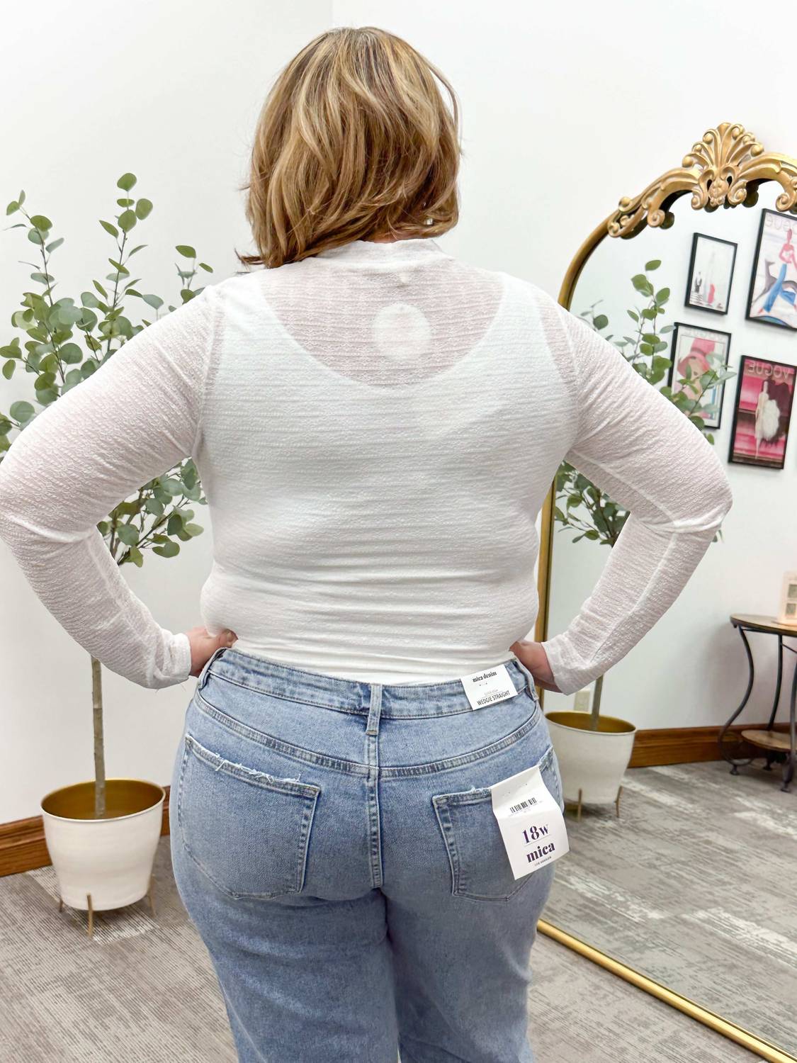 Tahlia Textured Mesh Top