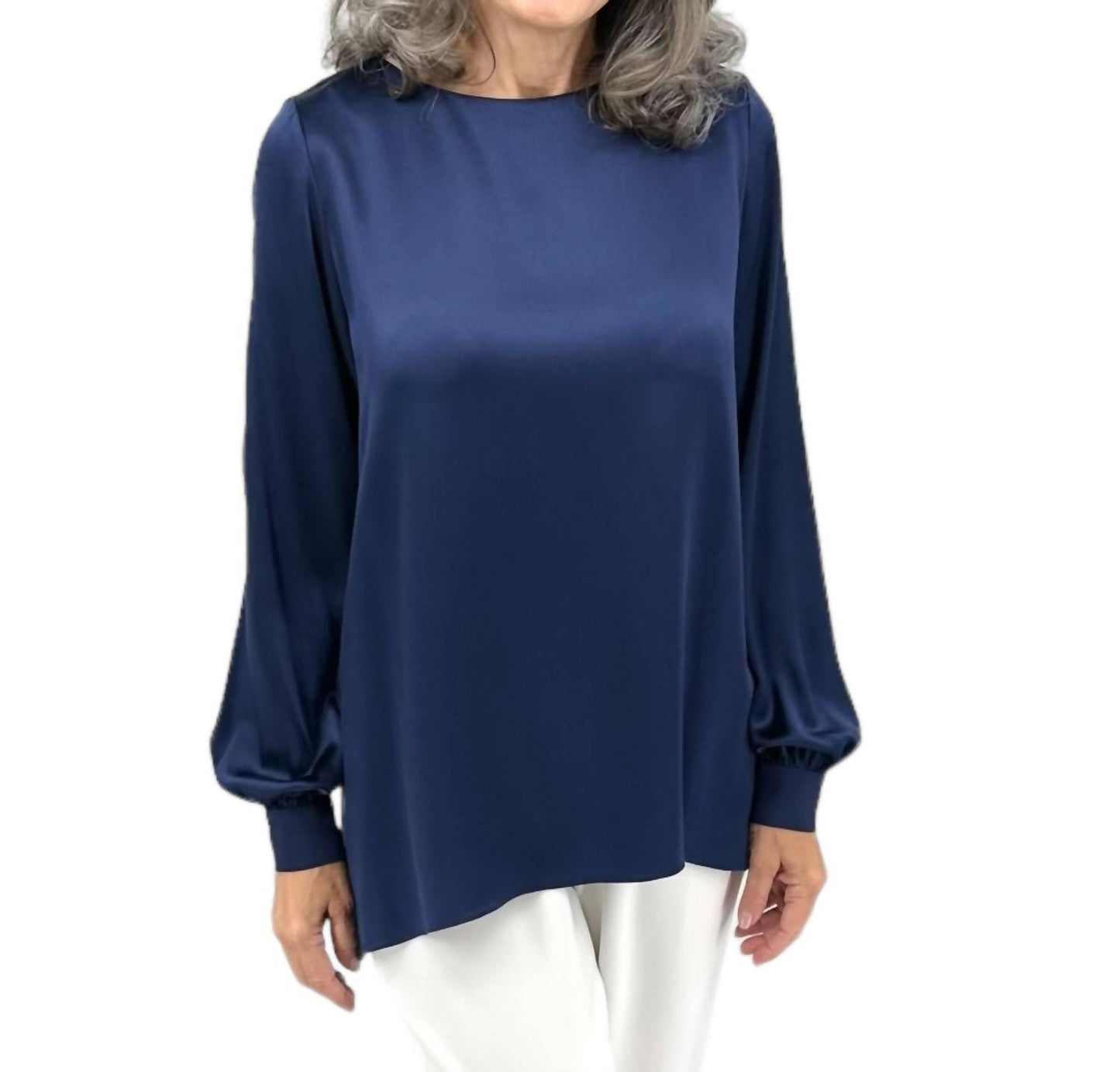 Satin Tunic With Silk Cuffs