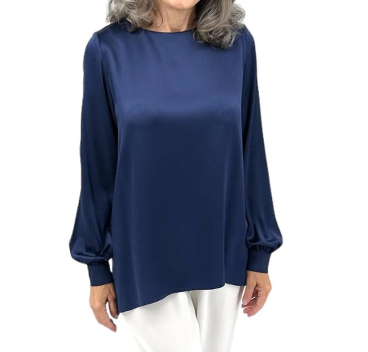 Satin Tunic With Silk Cuffs