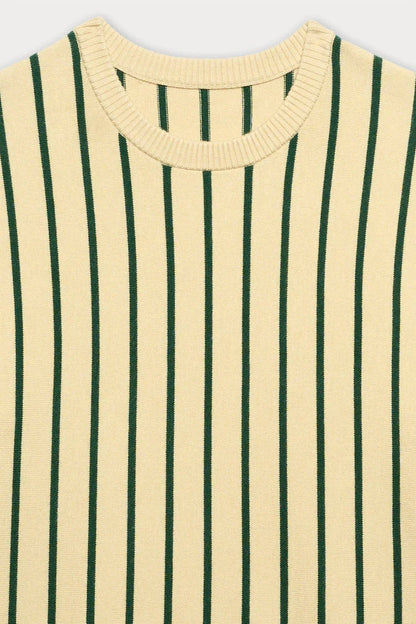 Men's Emerald Stripe Knit Crew Tee