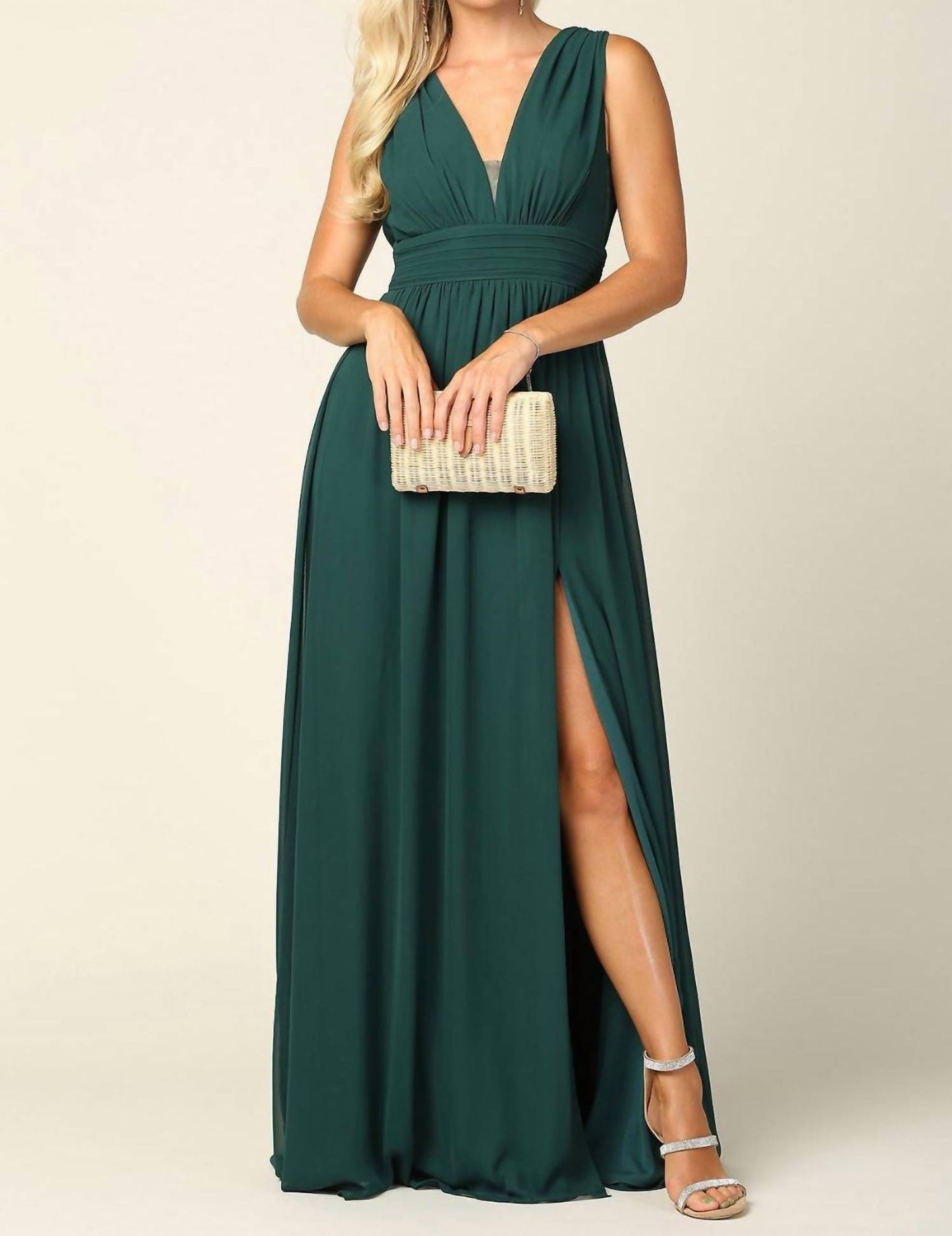 V Neck Maxi Dress