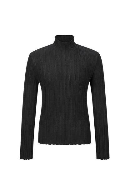 T.W.I.N. That’s What I Need - Pleated Mock Neck Sweater - Rack Hunt