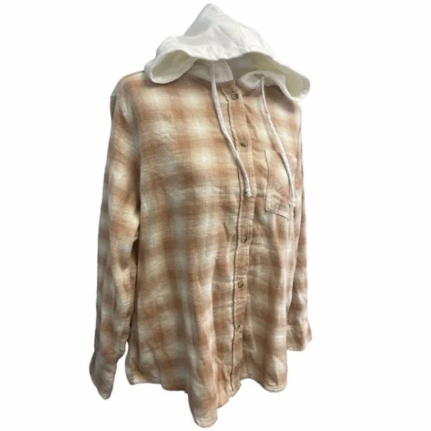 Women's Plaid Flannel Hoodie Three Piece Set