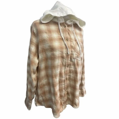 Women's Plaid Flannel Hoodie Three Piece Set