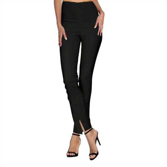 Mesmerize - zip Frontlong Pants w/slit - Rack Hunt -