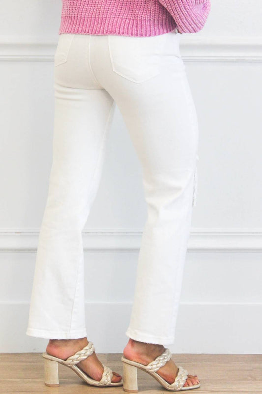 Distressed Straight Leg Jeans