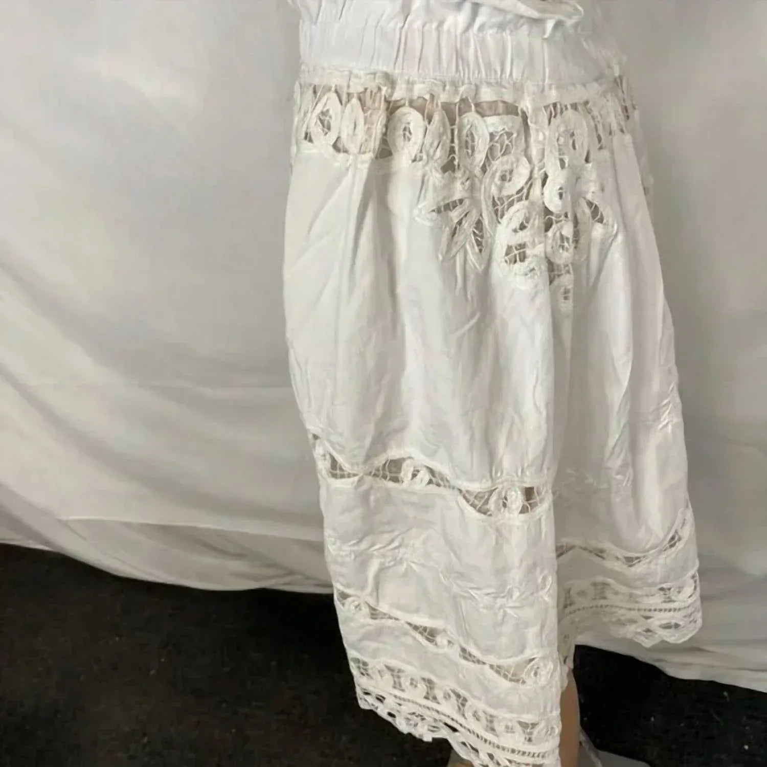 Maeve - Women's Lace Inset Romantic Skirt - Rack Hunt