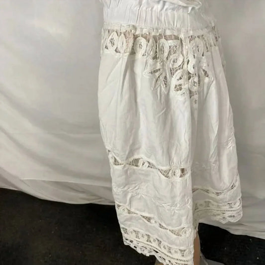 Maeve - Women's Lace Inset Romantic Skirt - Rack Hunt