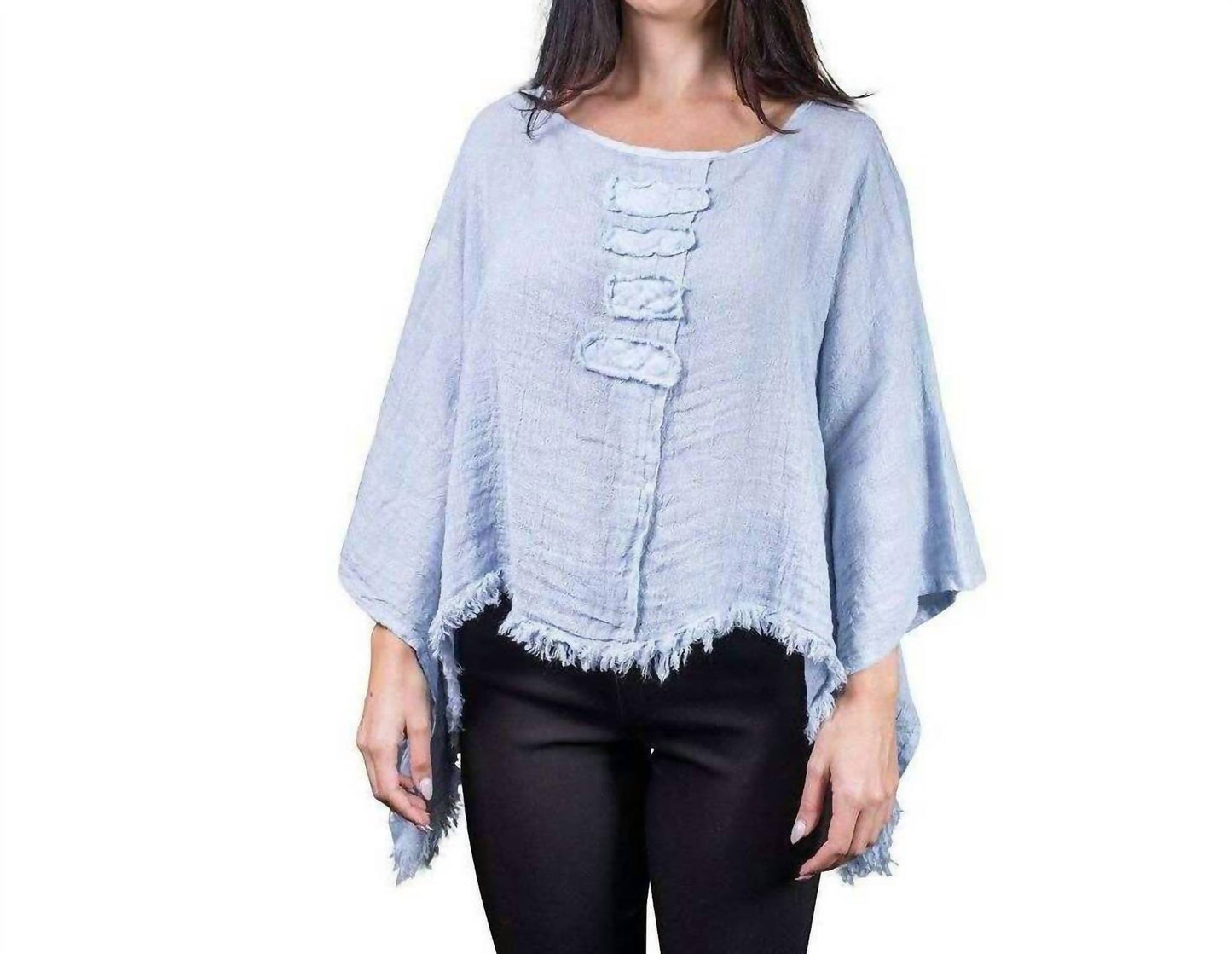 Women's Aiyana Crinkle Linen Patch Top